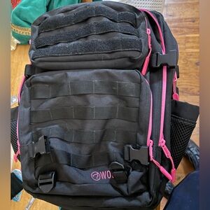 Women's Black and Pink Backpack